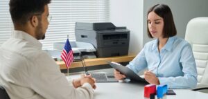 UK embassy building for visa interview process